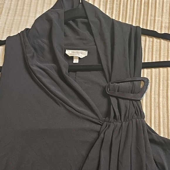 MaxMara Chic One-Shoulder Black Dress Made In Italy - Picture 11 of 16